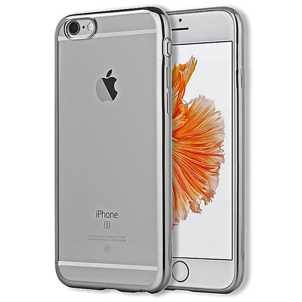 AM8L + BG7R - iPhone 6/6s Plus Premium Schutzhülle grau + Schutzglas