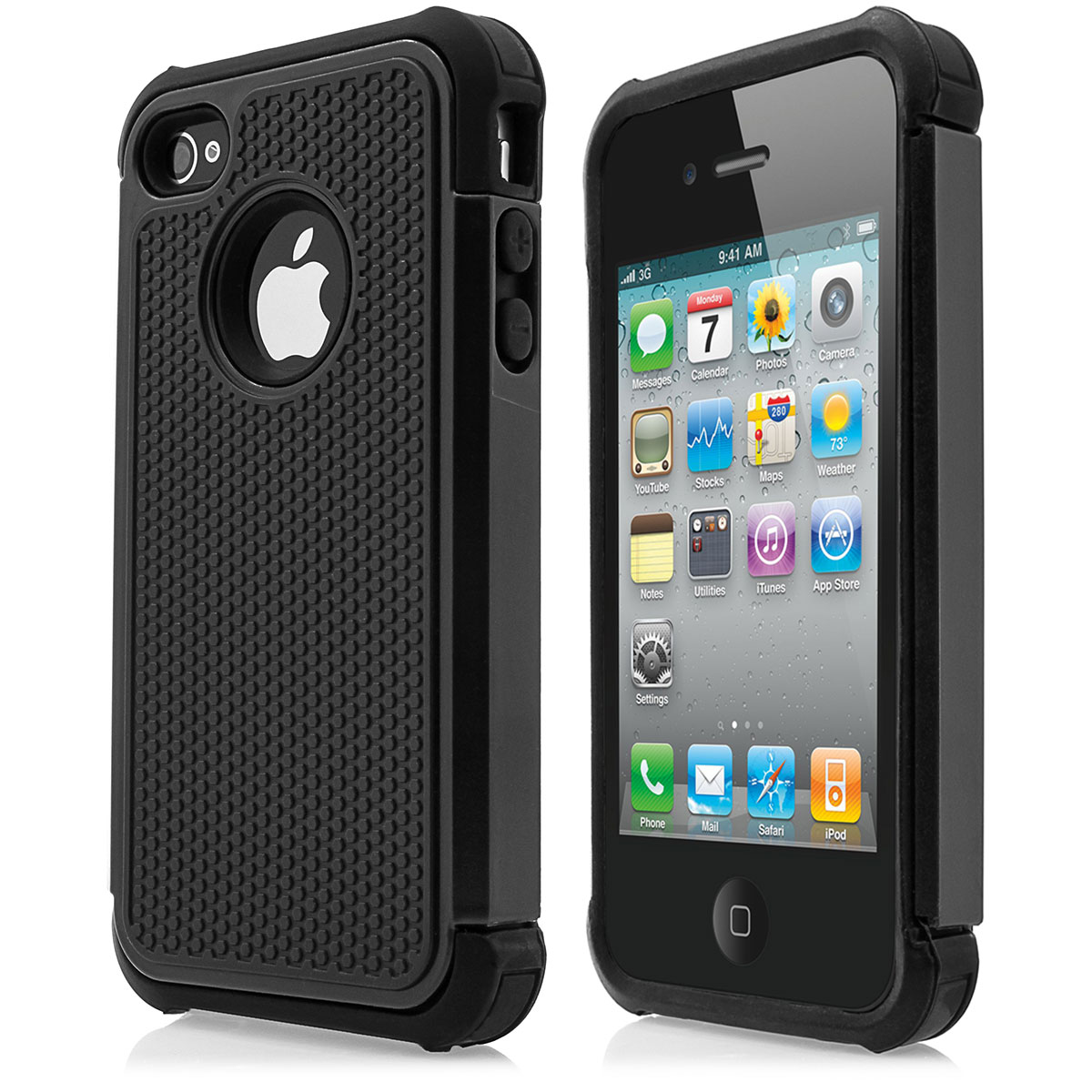 iPhone 4 / 4s Hülle Bumper Case Outdoor Backcover - Farbauswahl  