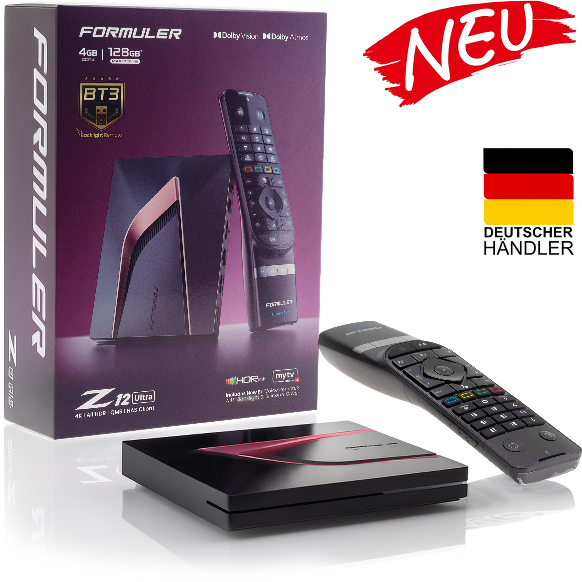 Formuler Z12 Ultra Android 10 OTT Medien-Streamer 4 GB RAM 128 GB Flash, Dual Wlan