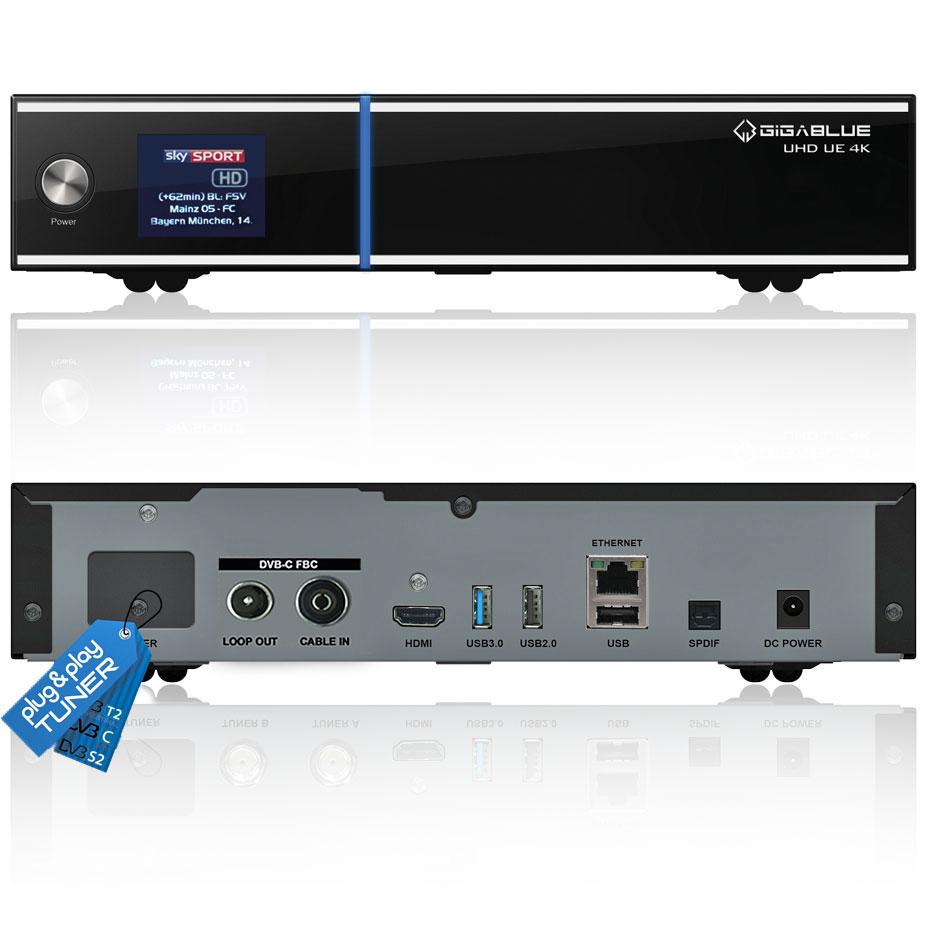 Gigablue UHD UE 4K Box Kabel Receiver DVB-C