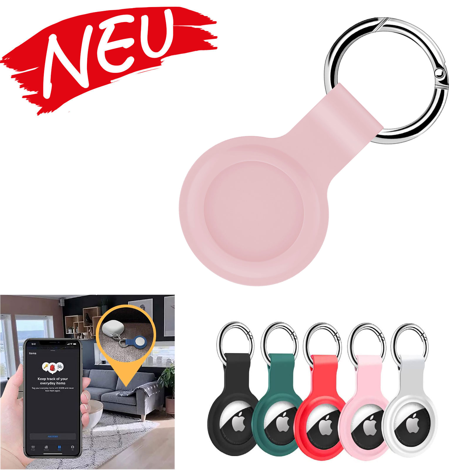 Schutzhülle für Apple Air Tag (rosa)