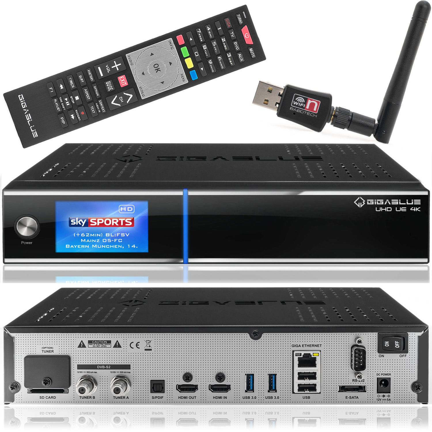 Gigablue UHD UE 4K Box SAT-Receiver 2xDVB-S2