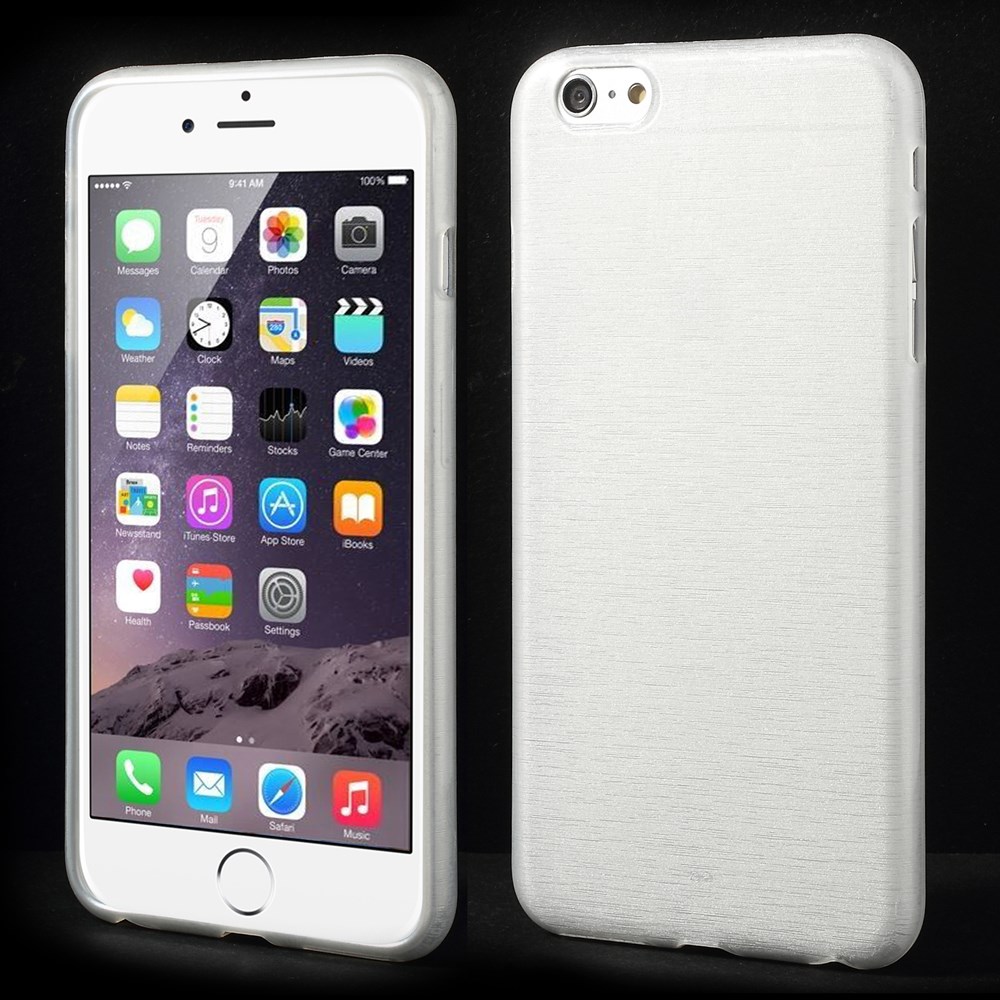 Apple iPhone 6 plus TPU Brushed Schutzhülle in weiss 