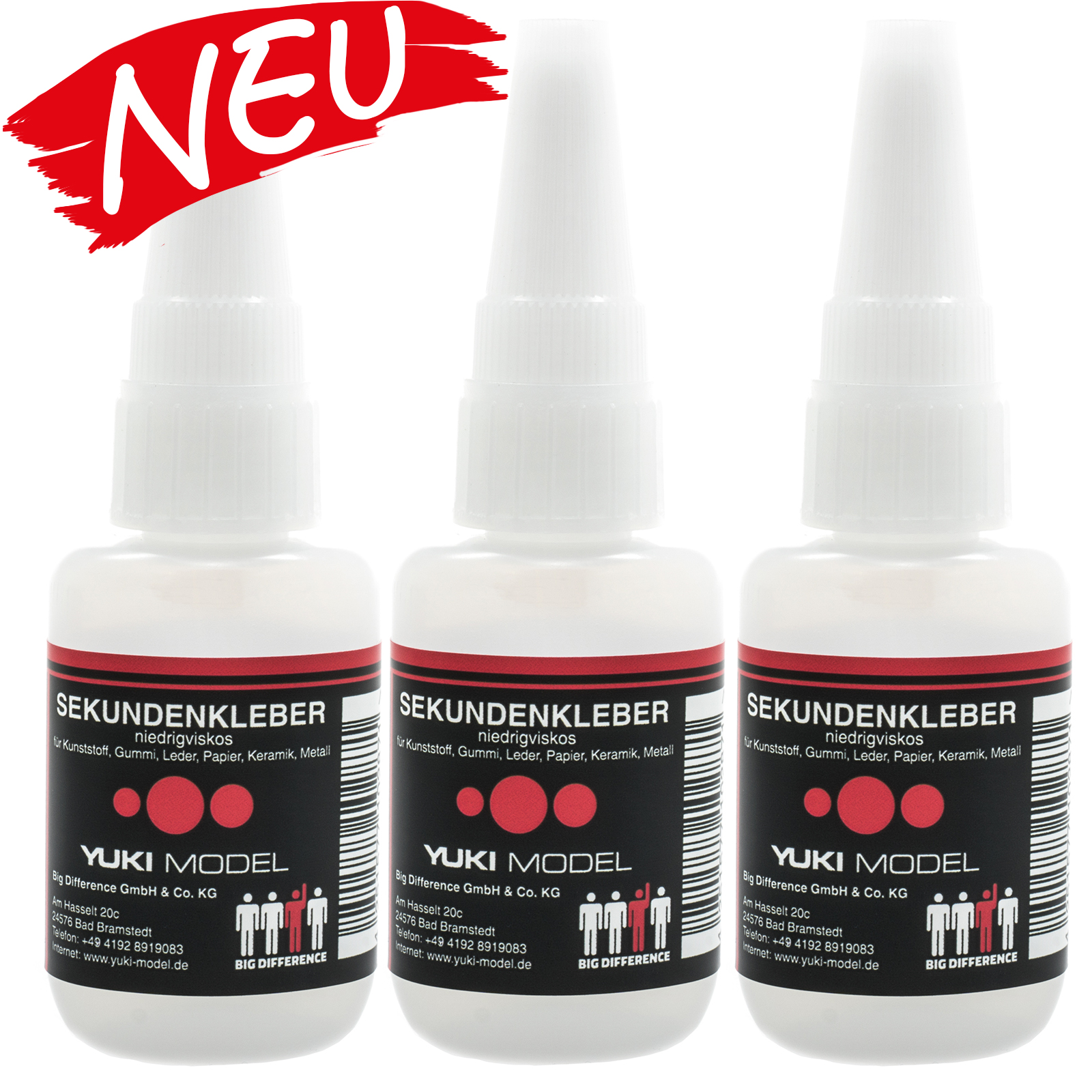 Sekundenkleber Cyanacrylat Superkleber 20g UV Protect Flasche dünnflüssig wasserfest schnell trocken