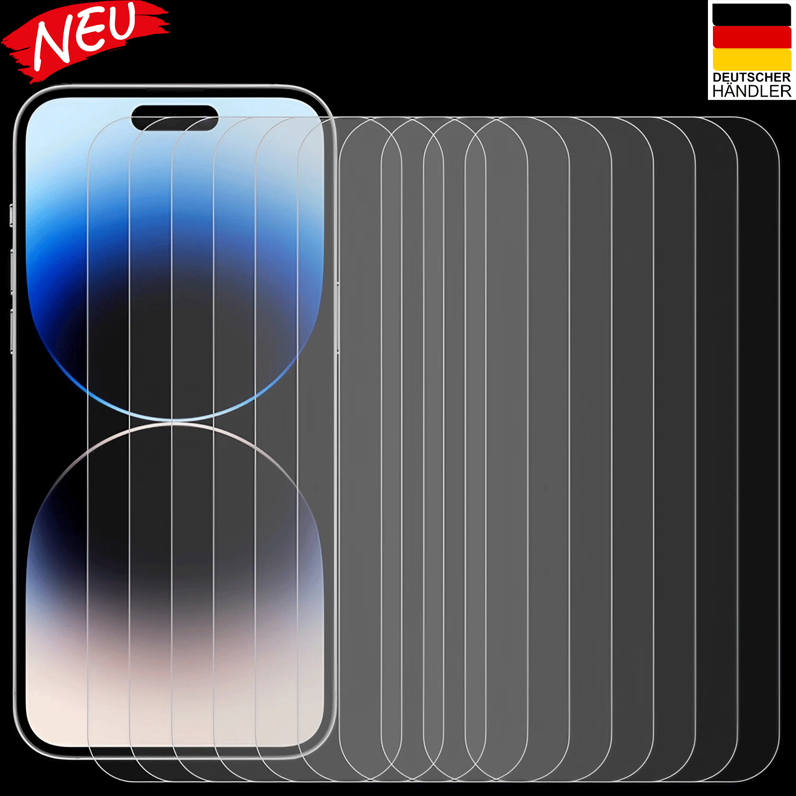 iPhone 15/15 Pro Tempered Glas Full Screen Displayschutz Premium
