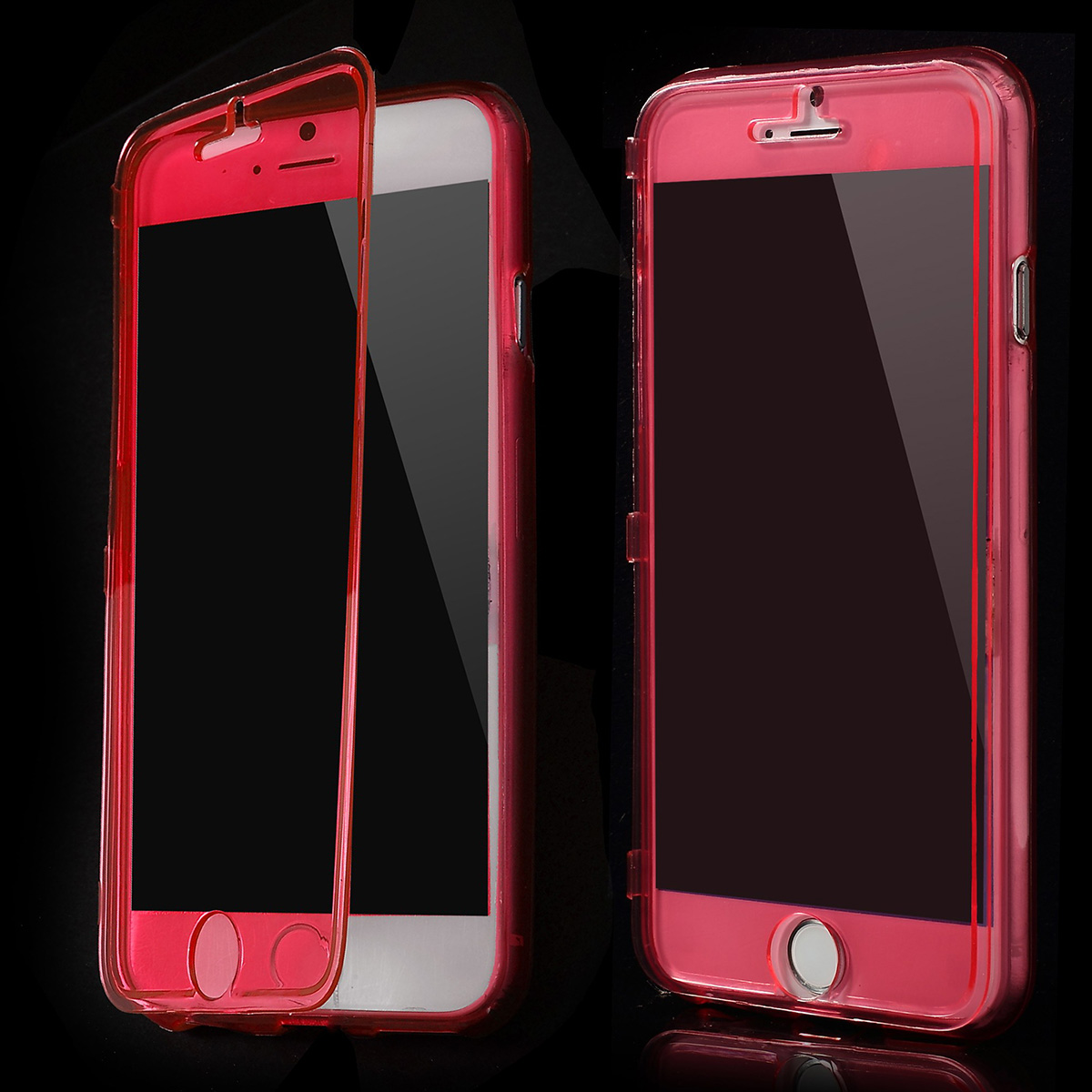 iPhone 6 TPU Hülle mit Klappe - rot