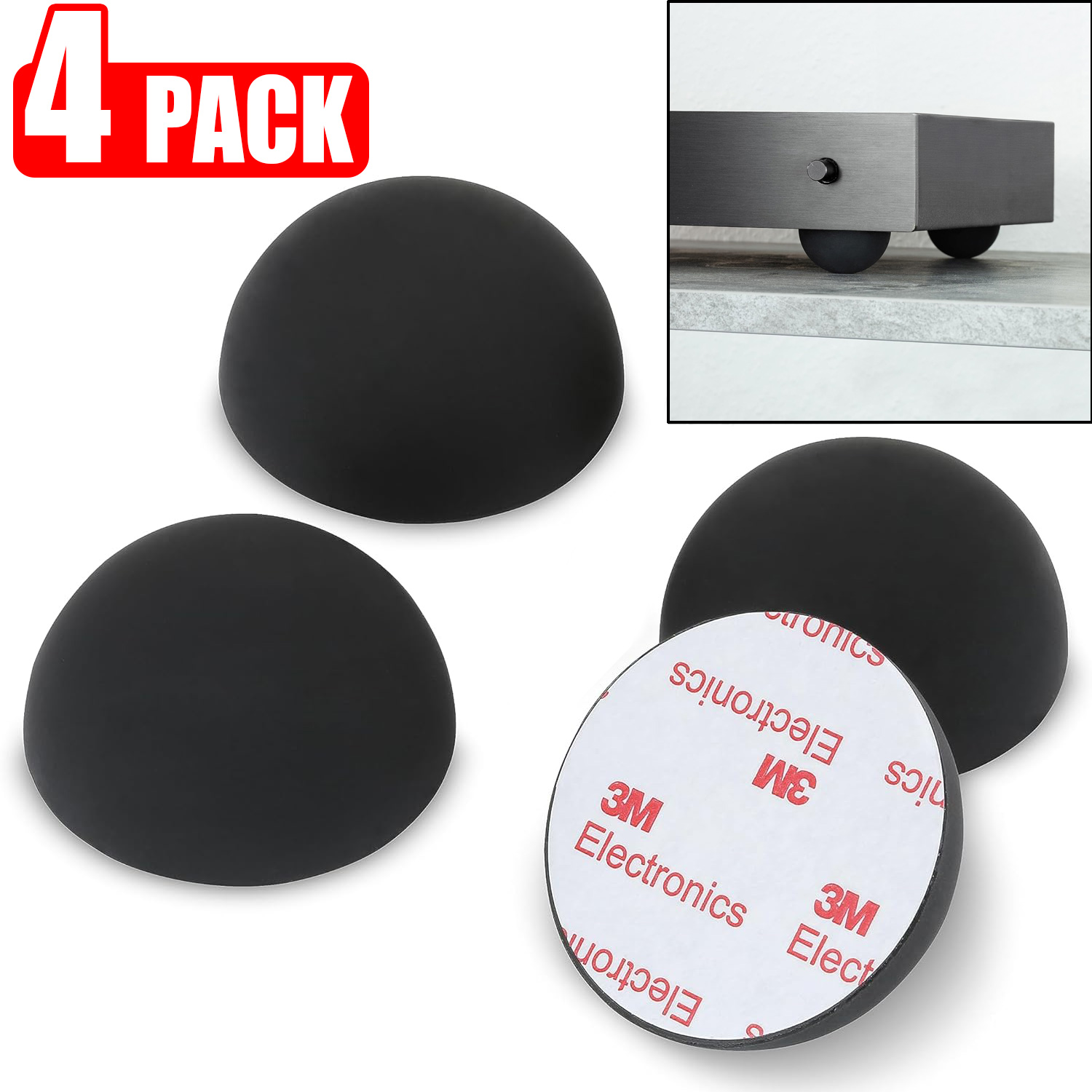 Dynavox Silikon-Elastomer Dämpfer ED50 4er-Set