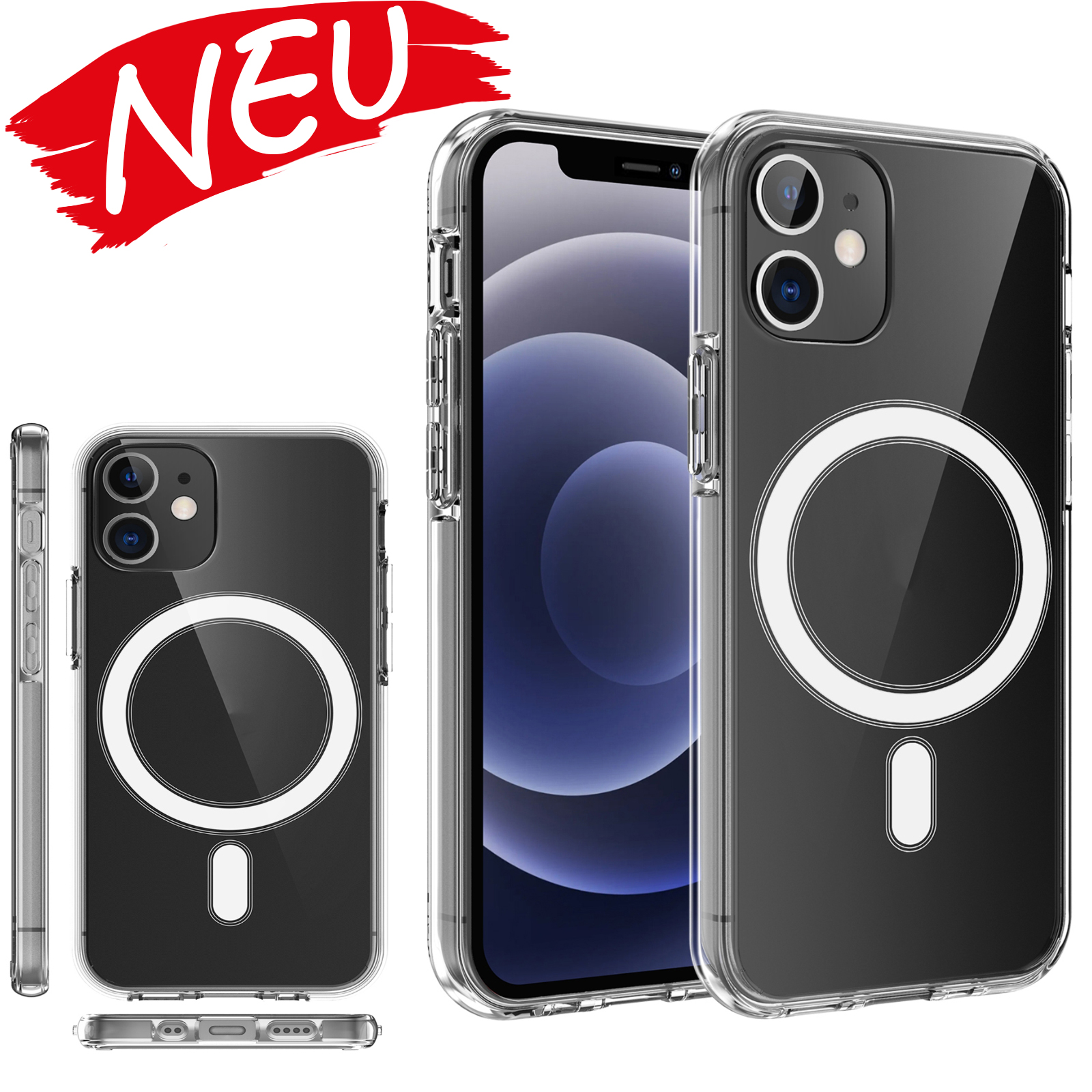 Für iPhone 12 / 12 Pro Kratzfestes TPU + Acryl Weltraum-Etui Schutzhülle(Transparent)