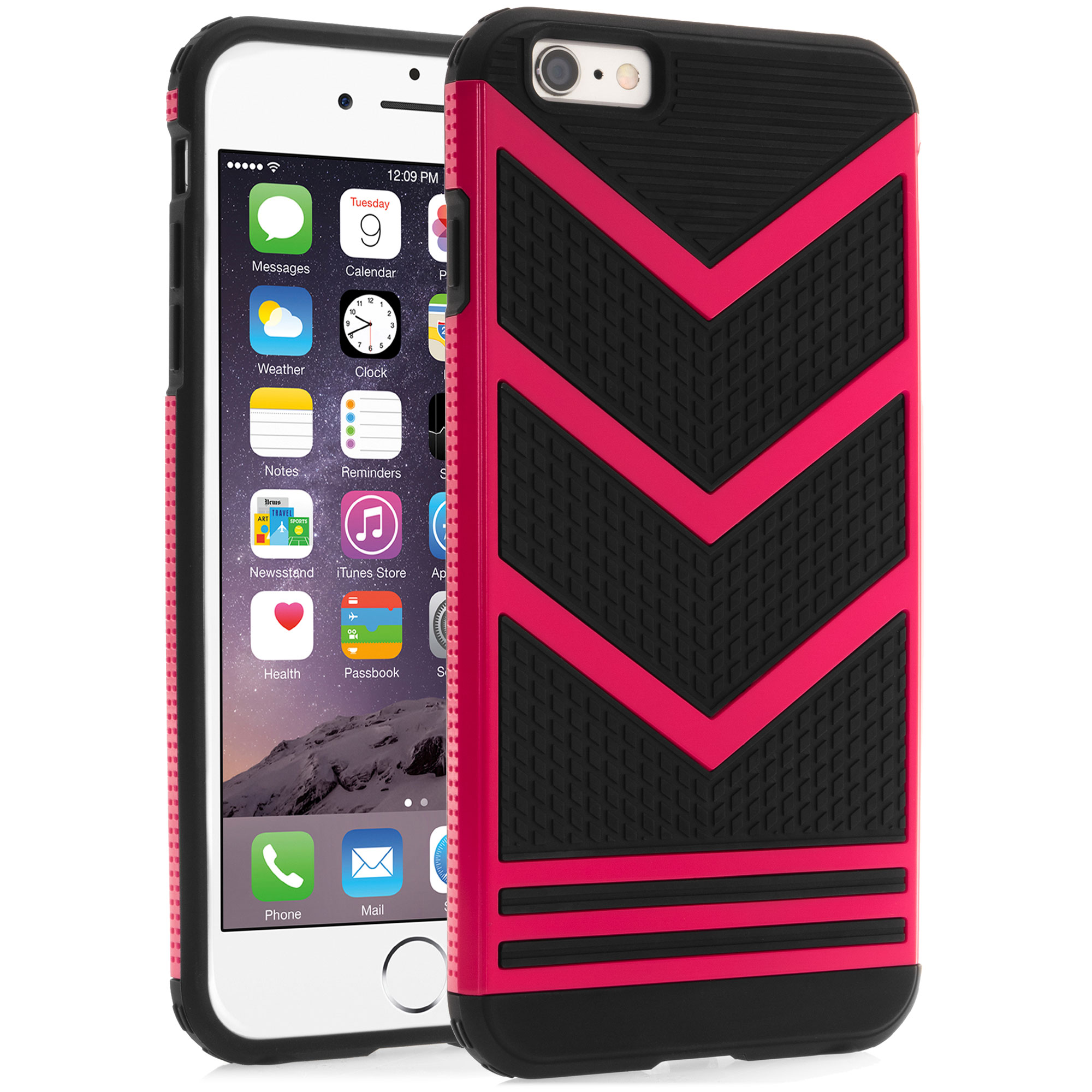 iPhone 6 / 6s Hülle Bumper Outdoor Backcover - rotviolett 