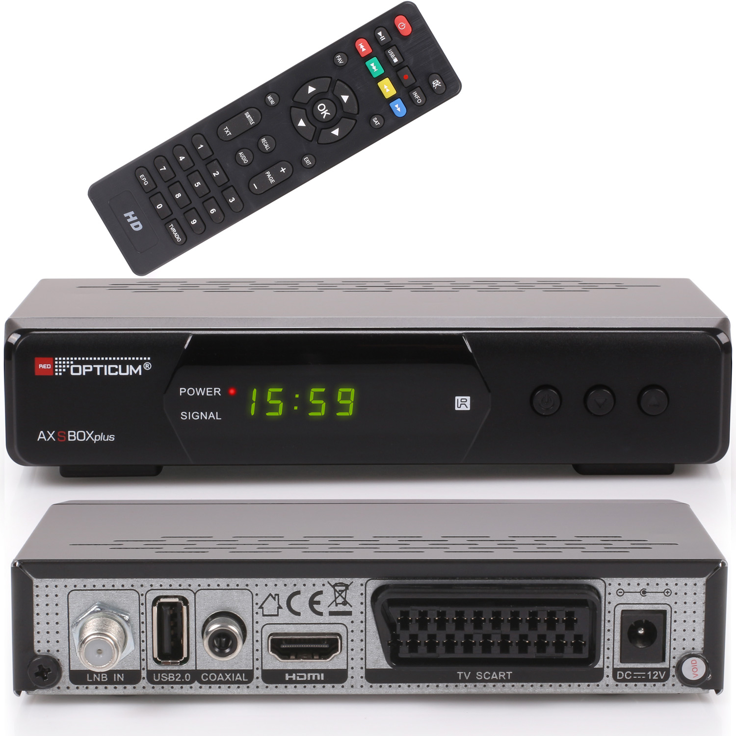 Opticum AX SBOX Plus HD HDTV digitaler Satelliten-Receiver mit Aufnahme Funktion