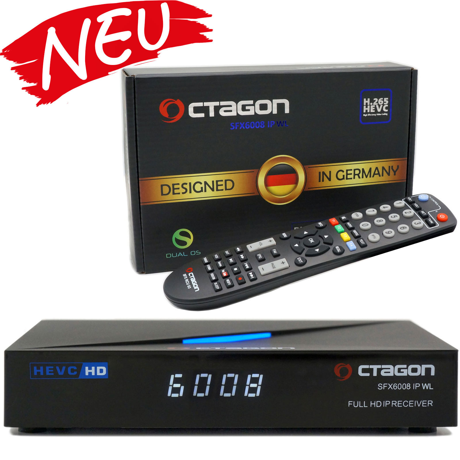 OCTAGON SFX6008 IP WL HD H.265 HEVC E2 Linux Smart TV Receiver