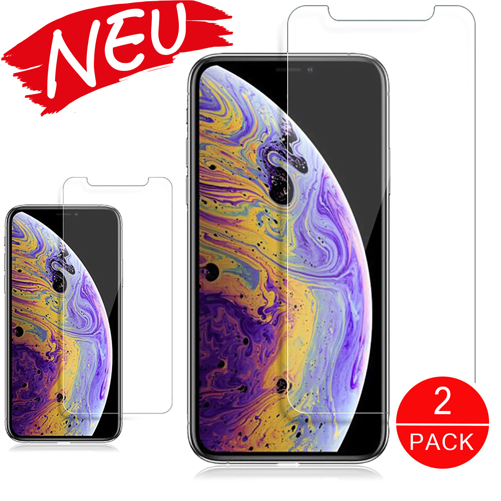 2x Displayschutzfolie iPhone XS Max