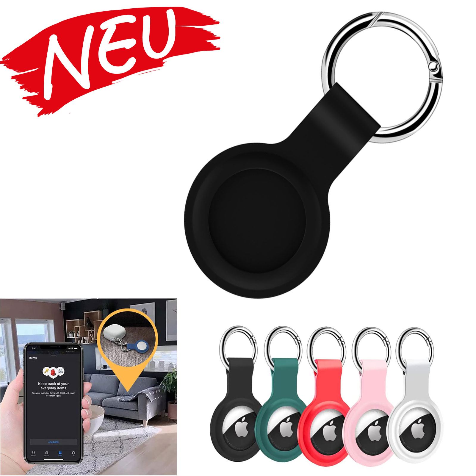 Schutzhülle für Apple Air Tag (schwarz)