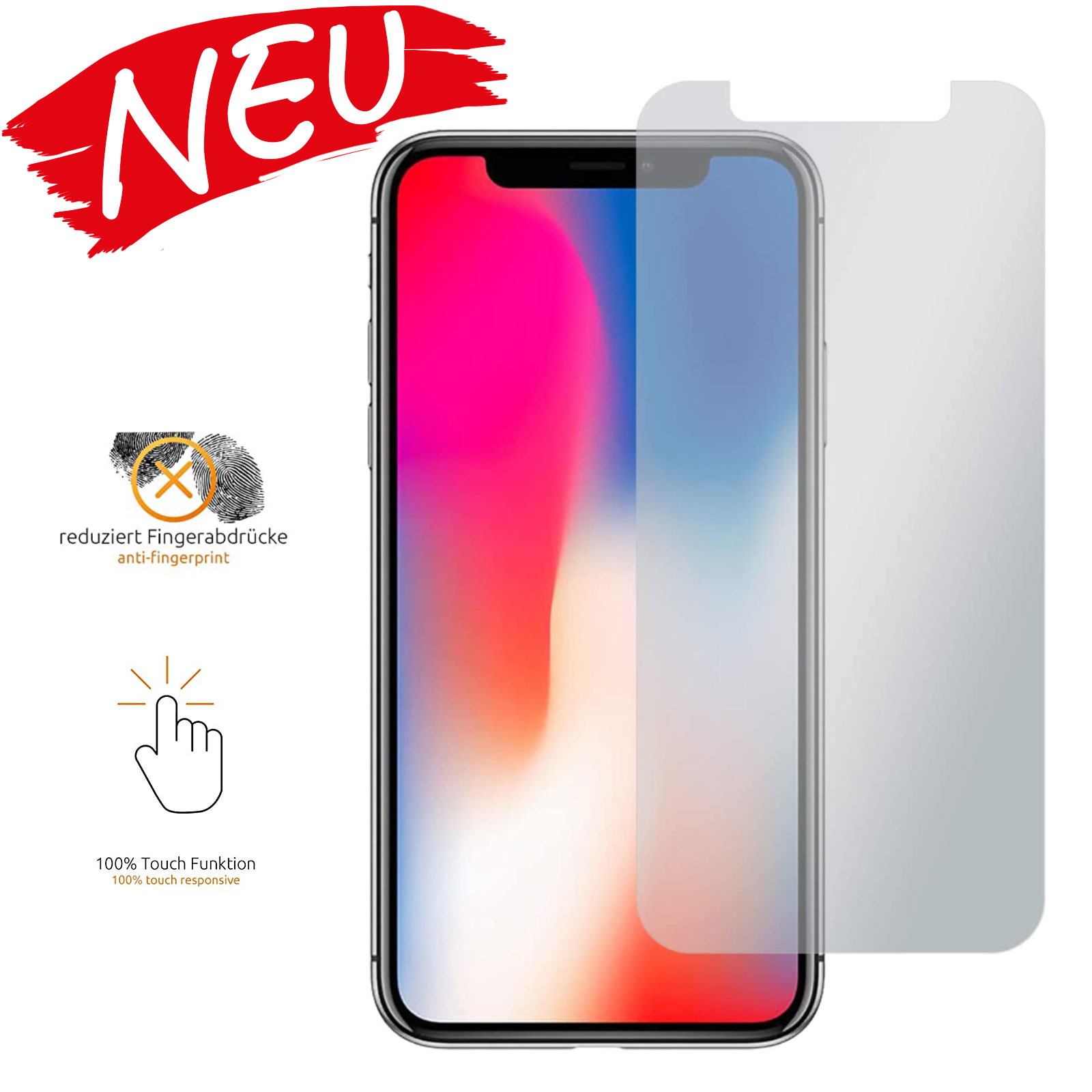 2x Displayschutzfolie iPhone X