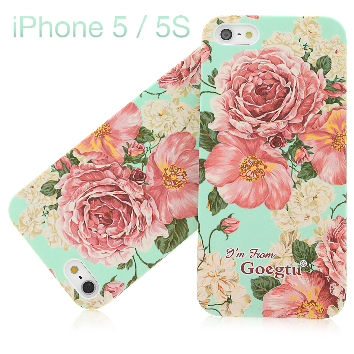 iPhone 5 TPU Silikon Handyhülle Bumper Case Handytasche Blumen