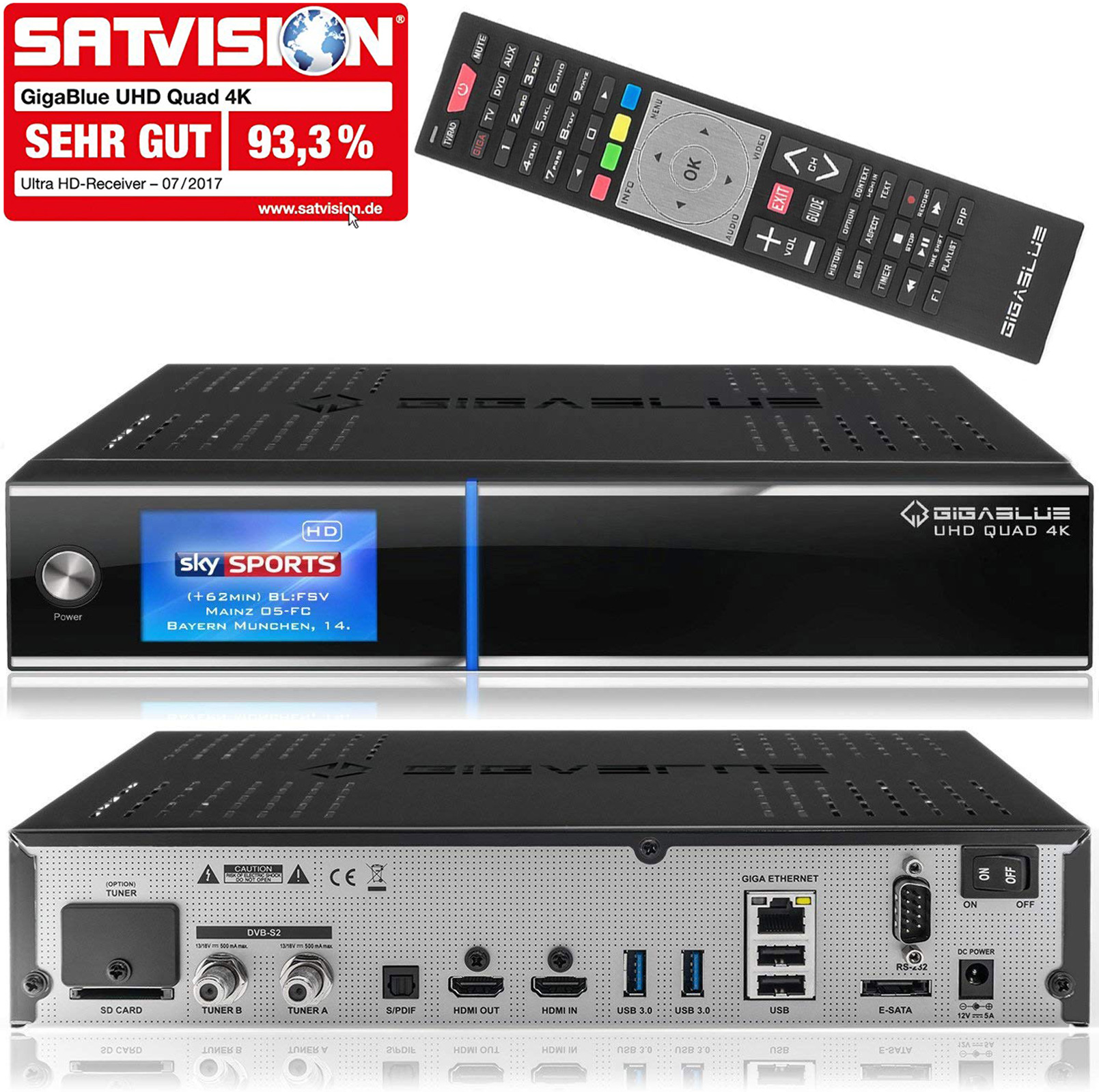 Gigablue UHD Quad 4K Box 2 x DVB-S2 FBC Tuner