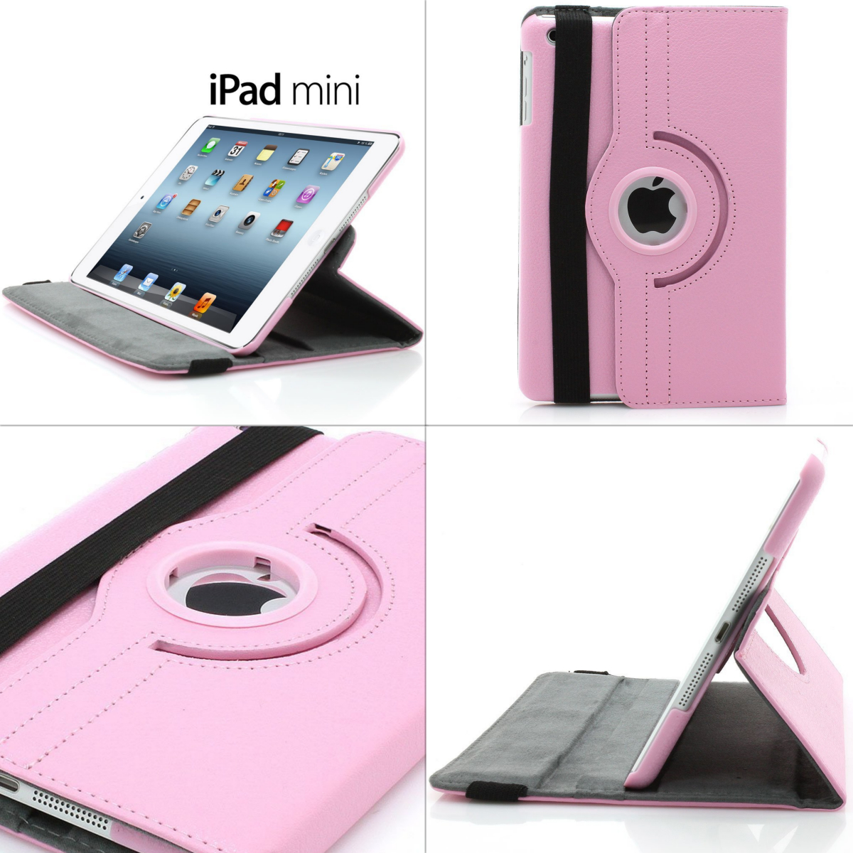 XAiOX iPad Mini Kunstledertasche 360° drehbar - rosa 