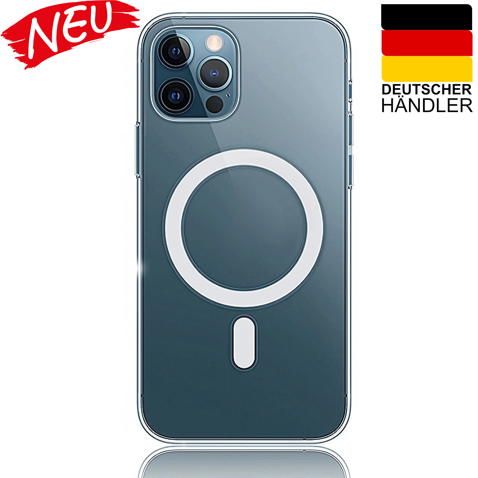 iPhone 15 Pro Max Hülle Magsafe Silikon Schutzhülle magntisch transparent XAIOX