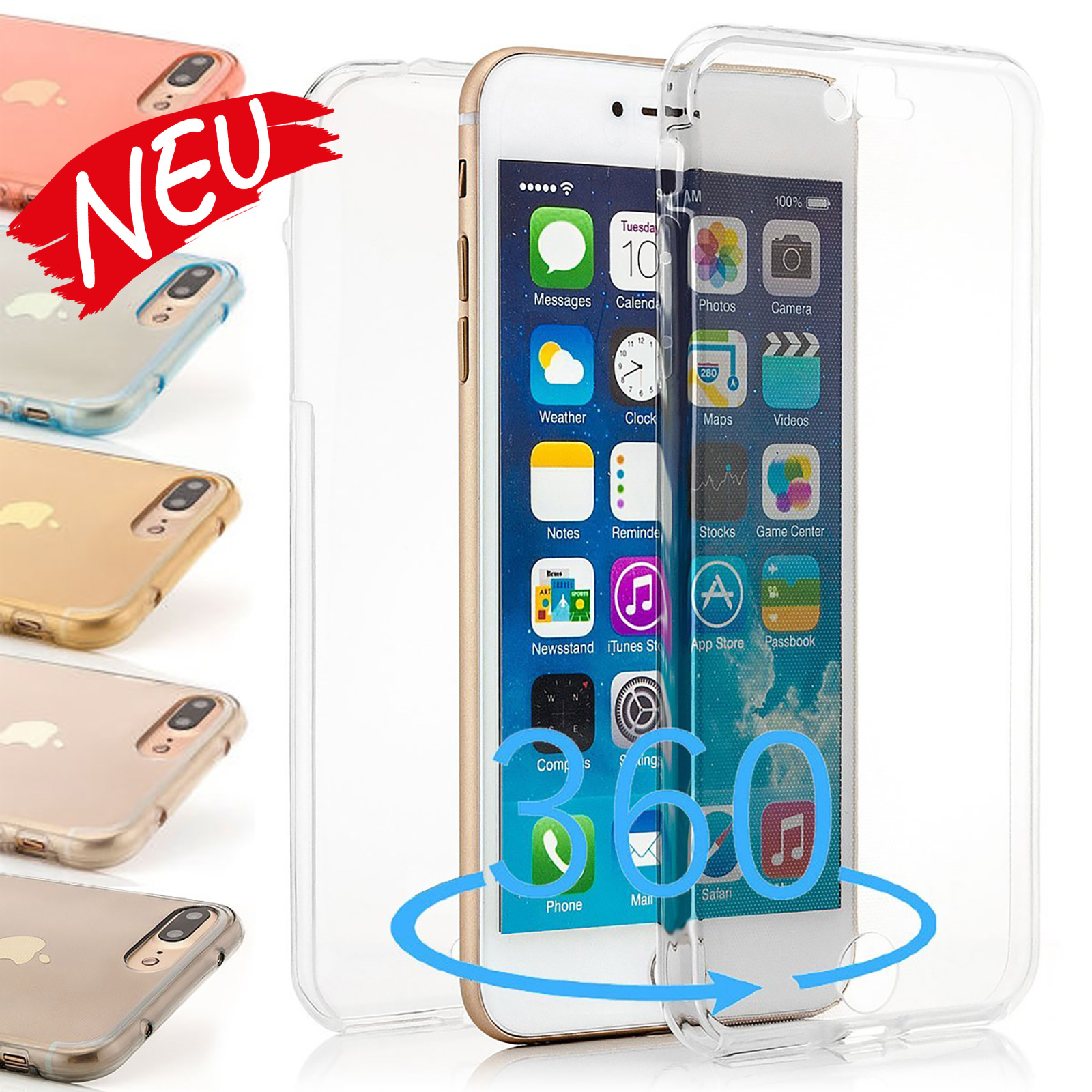 dünne TPU Silikon Schutzhülle für iPhone  - transparent