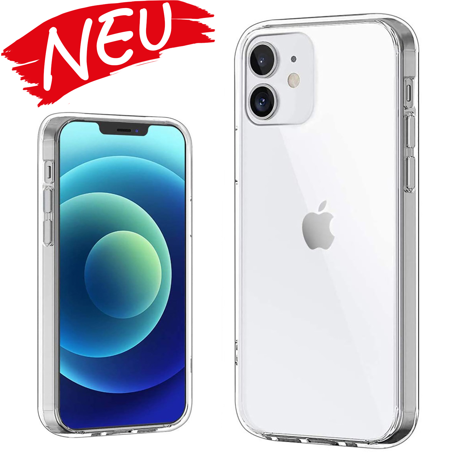 Für iPhone 12 mini Kratzfestes TPU-Etui Schutzhülle (Transparent)