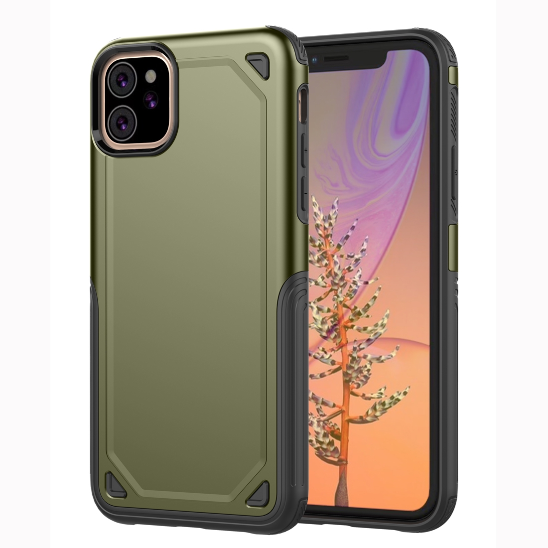 IPhone 11 Stoßfeste, robuste Premiumschutzhülle (Army Green)