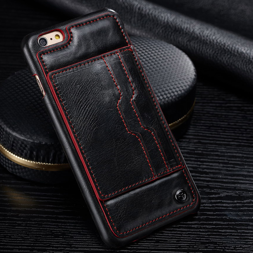 iPhone 6 Plus CaseMe Schutzhülle mit Standfunktion - schwarz/rot 