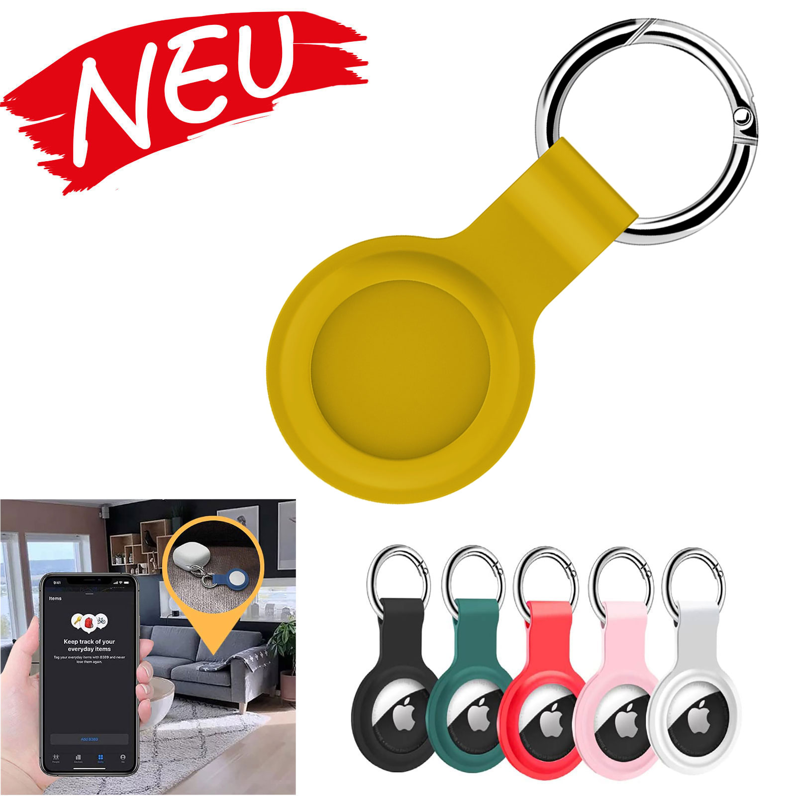 Schutzhülle für Apple Air Tag (gelb)