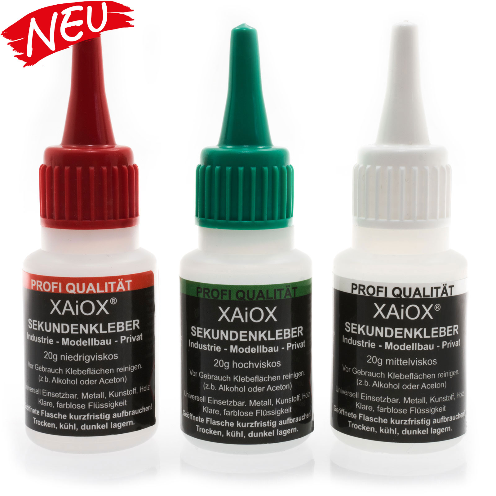 Sekundenkleber Cyanacrylat Superkleber 20g UV Protect Flasche wasserfest schnell trocken