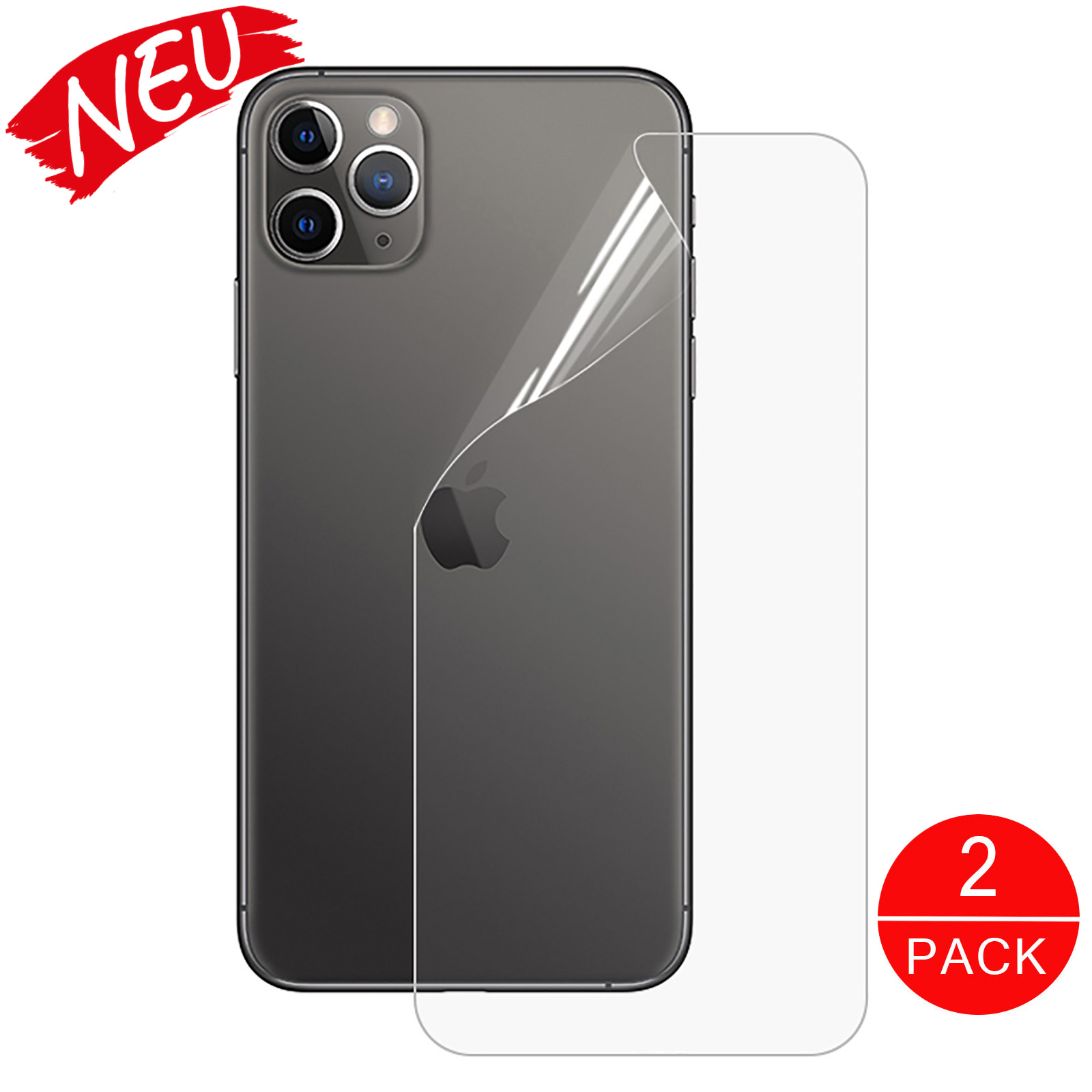 Hydrogel Schutzfolie Handy Rückseite Backcover iPhone11 Pro