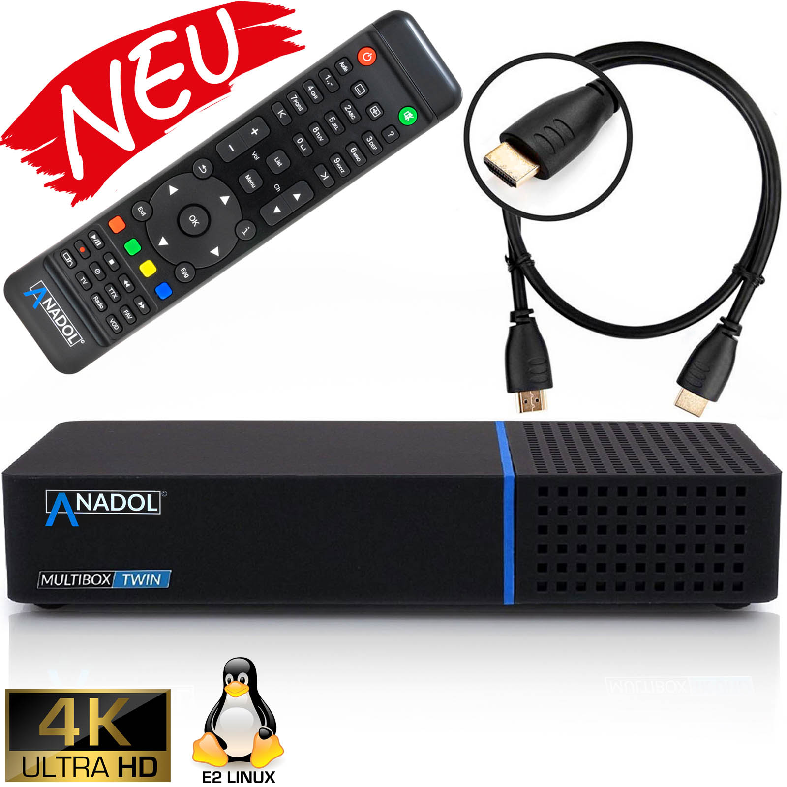 Anadol Multibox Twin  4K UHD E2 Linux Twin Sat-Receiver