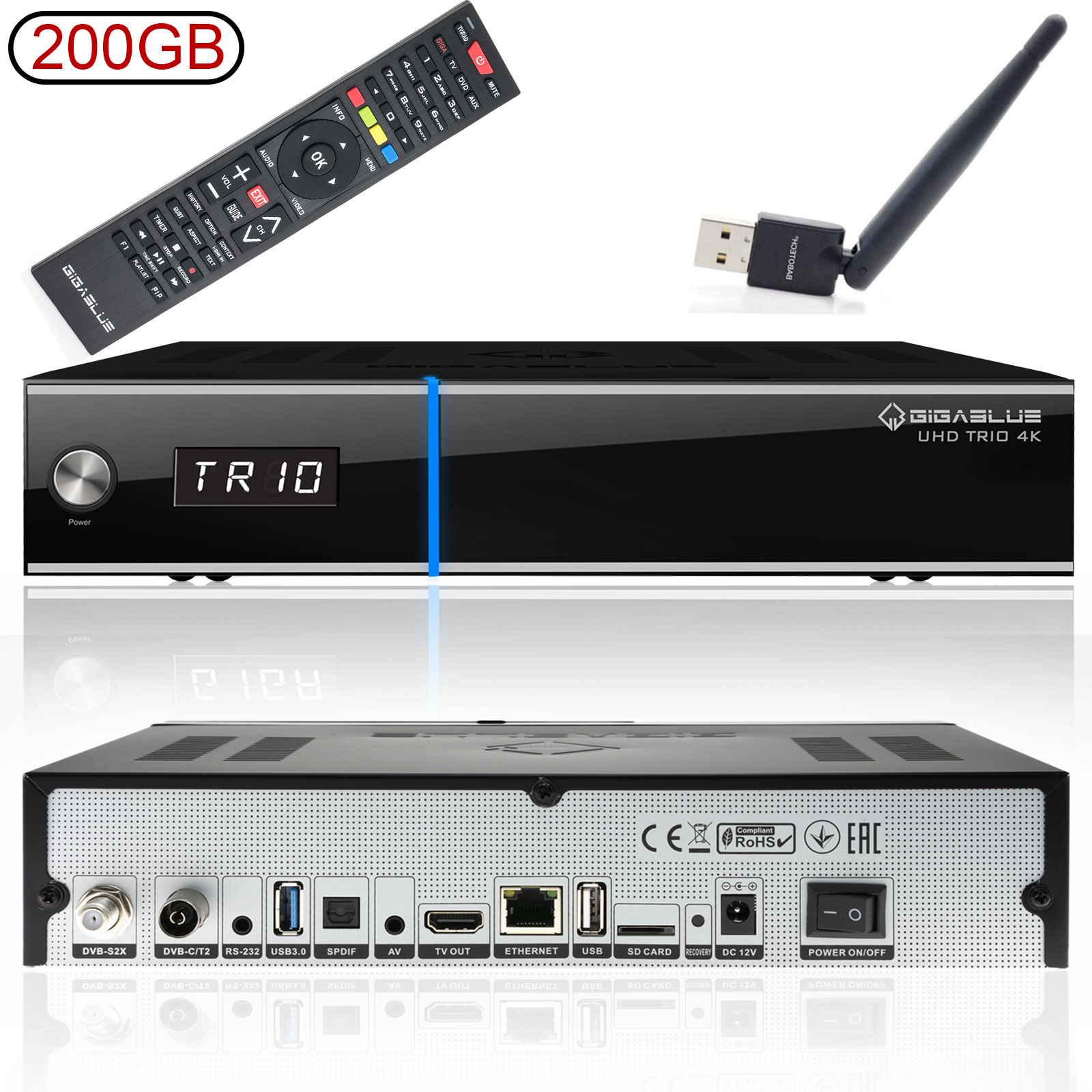 Gigablue UHD Trio 4K Box SAT-Receiver DVB-S2x DVB-C2 DVB-T2