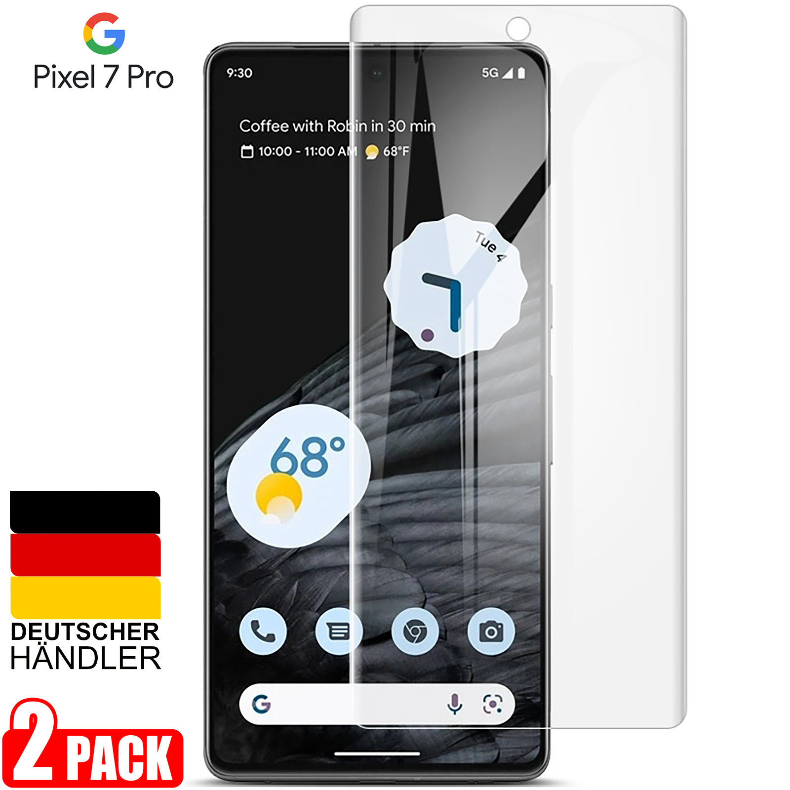 Schutzglas Handy Displayschutz Google Pixel 7 Pro