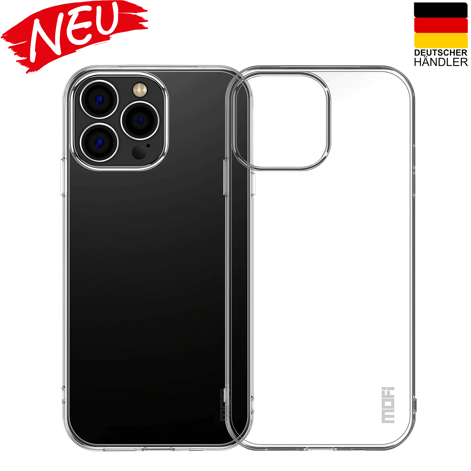 iPhone 15 Pro Hülle Silikon Schutzhülle TPU transparent ultra dünn MOFI