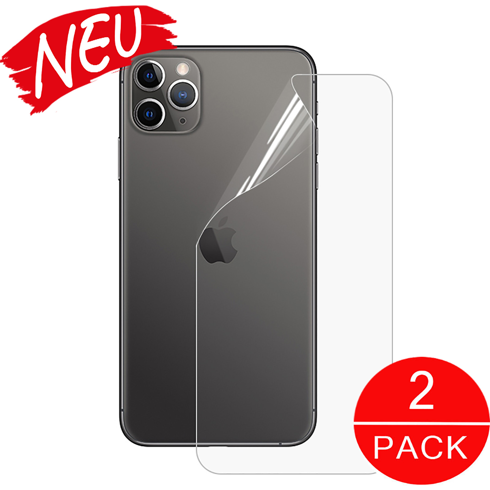 Hydrogel Schutzfolie Handy Rückseite Backcover iPhone11 Pro Max