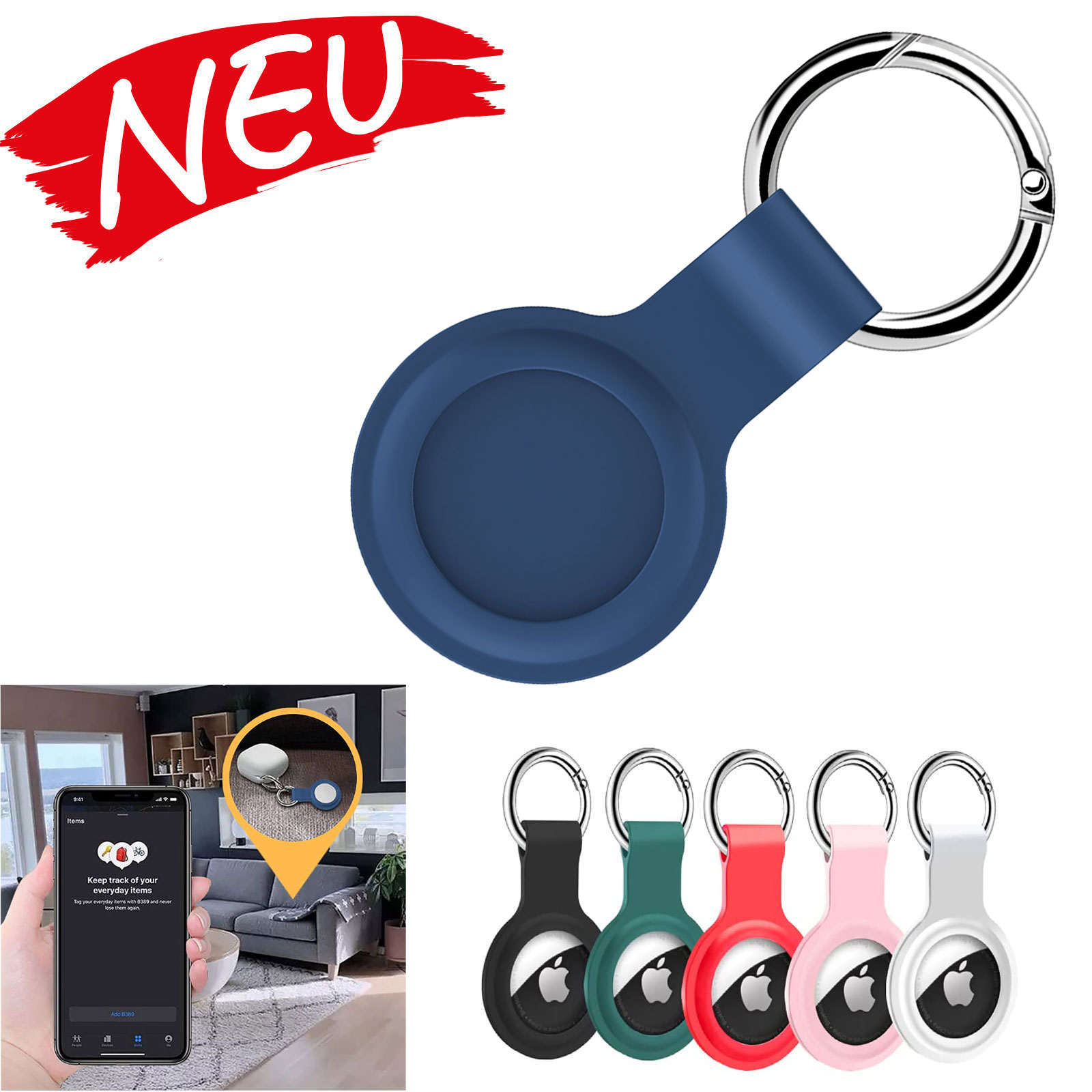 Schutzhülle für Apple Air Tag (blau)