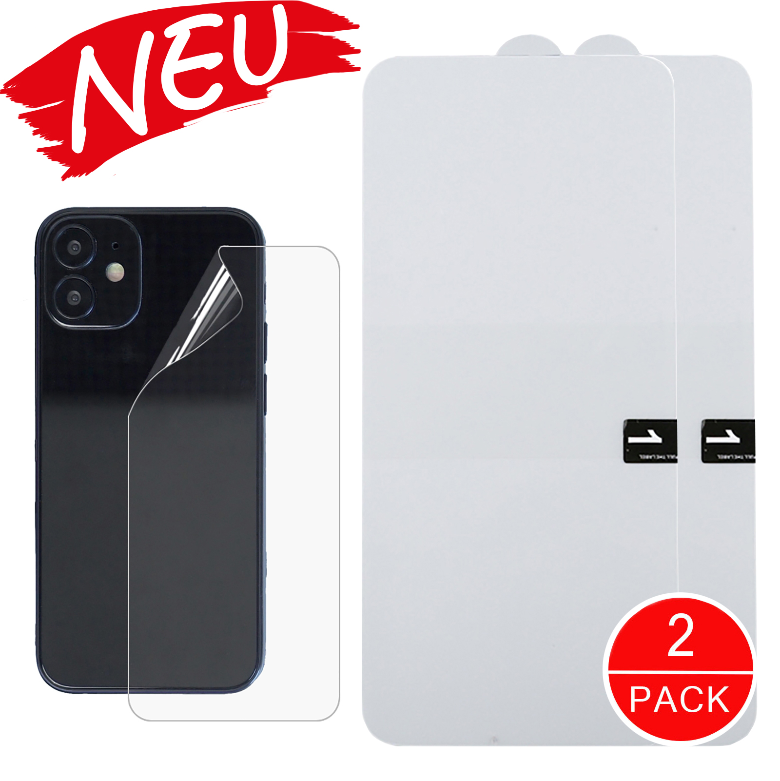 Hydrogel Schutzfolie iPhone 12 Pro Max Rückseite