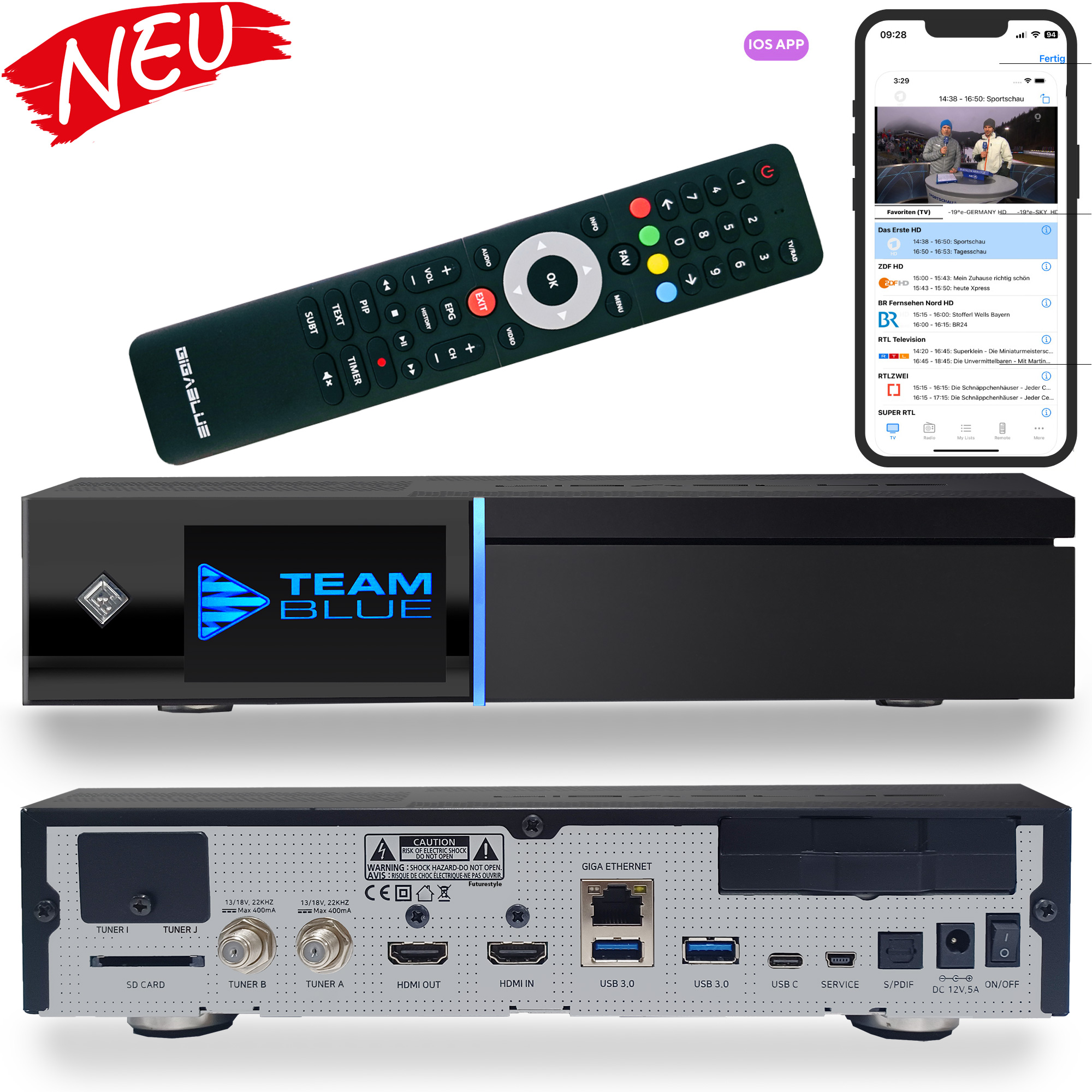 Gigablue UHD Quad 4K Pro 2 x DVB-S2 FBC Tuner