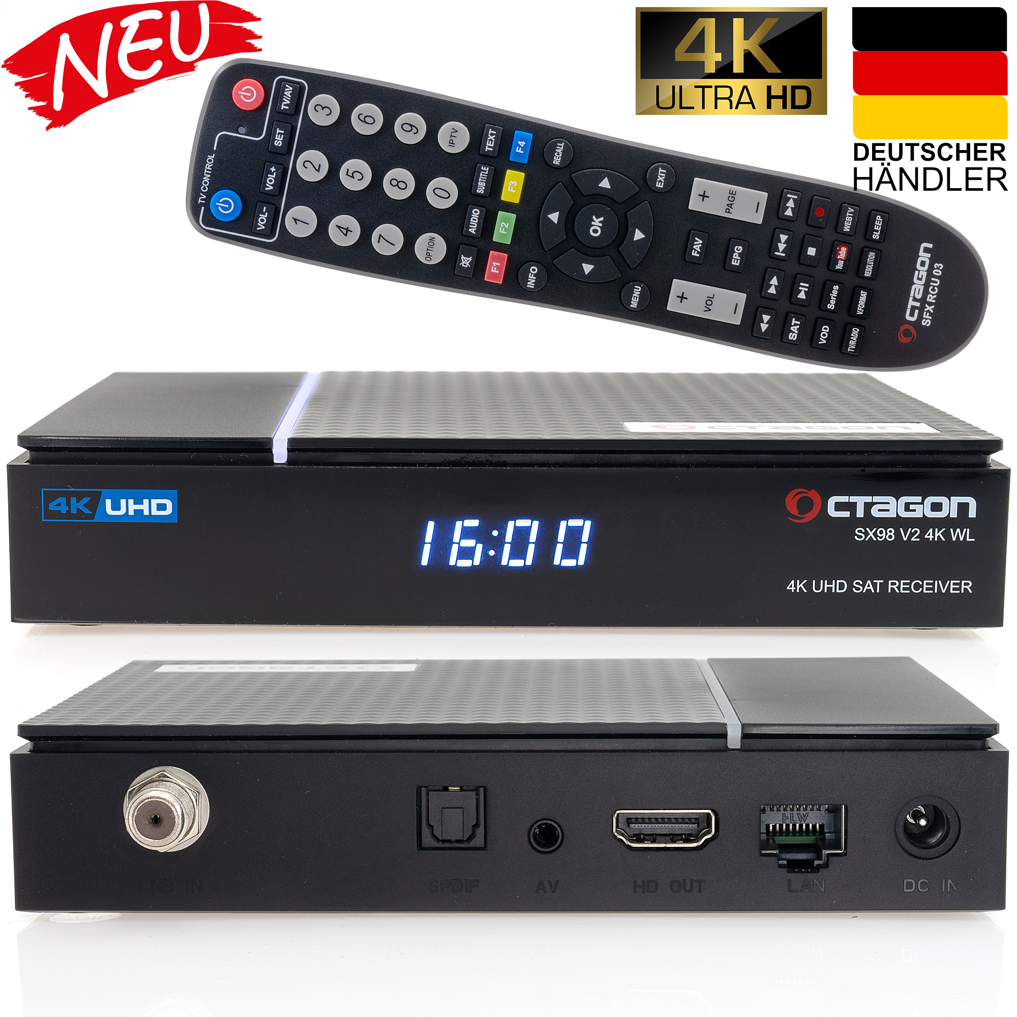 OCTAGON SX98 V2 4K HD H.265 IP schwarz