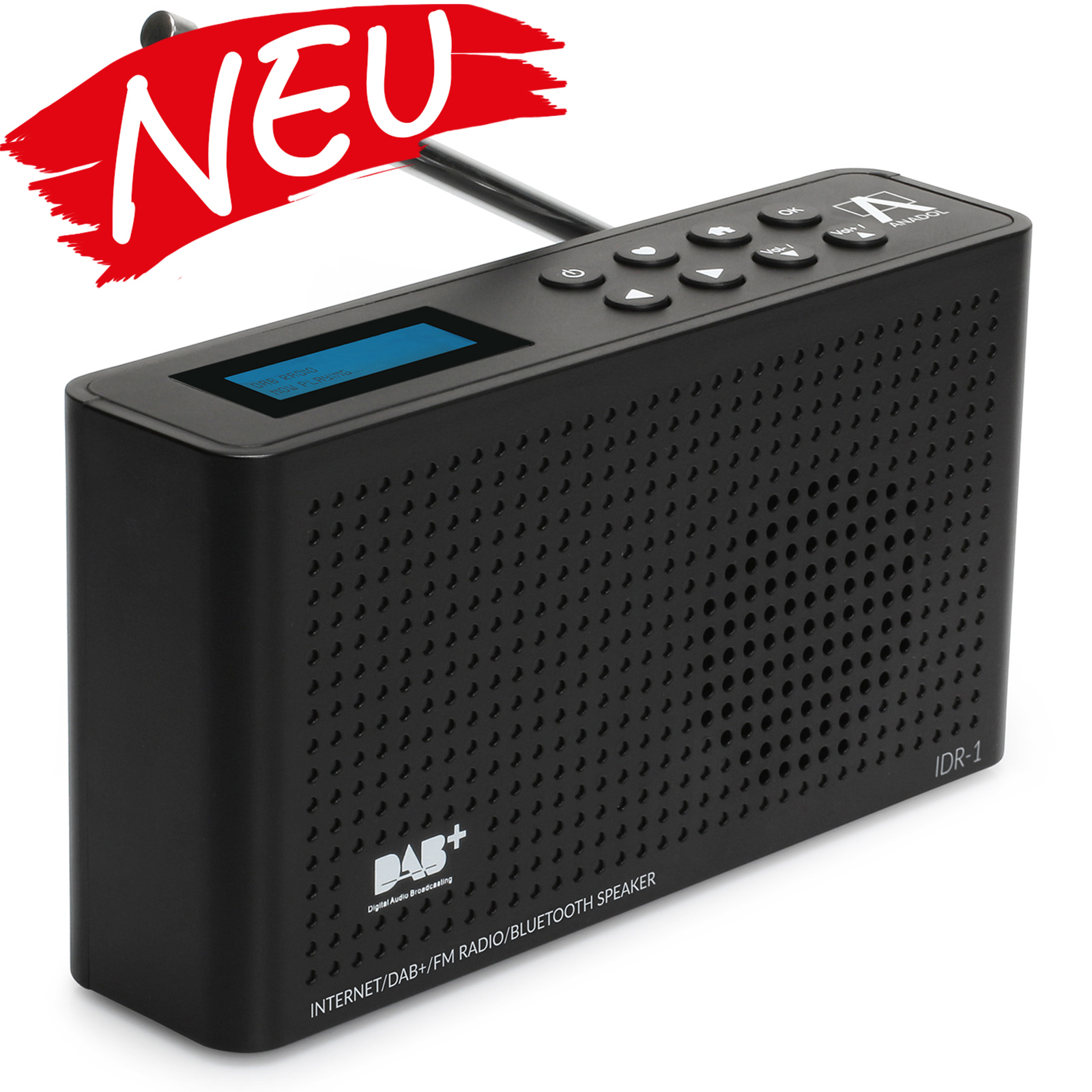 Anadol IDR-1 Internet Radio / DAB+ / FM-UKW / Bluetooth Lautsprecher WLAN - schwarz