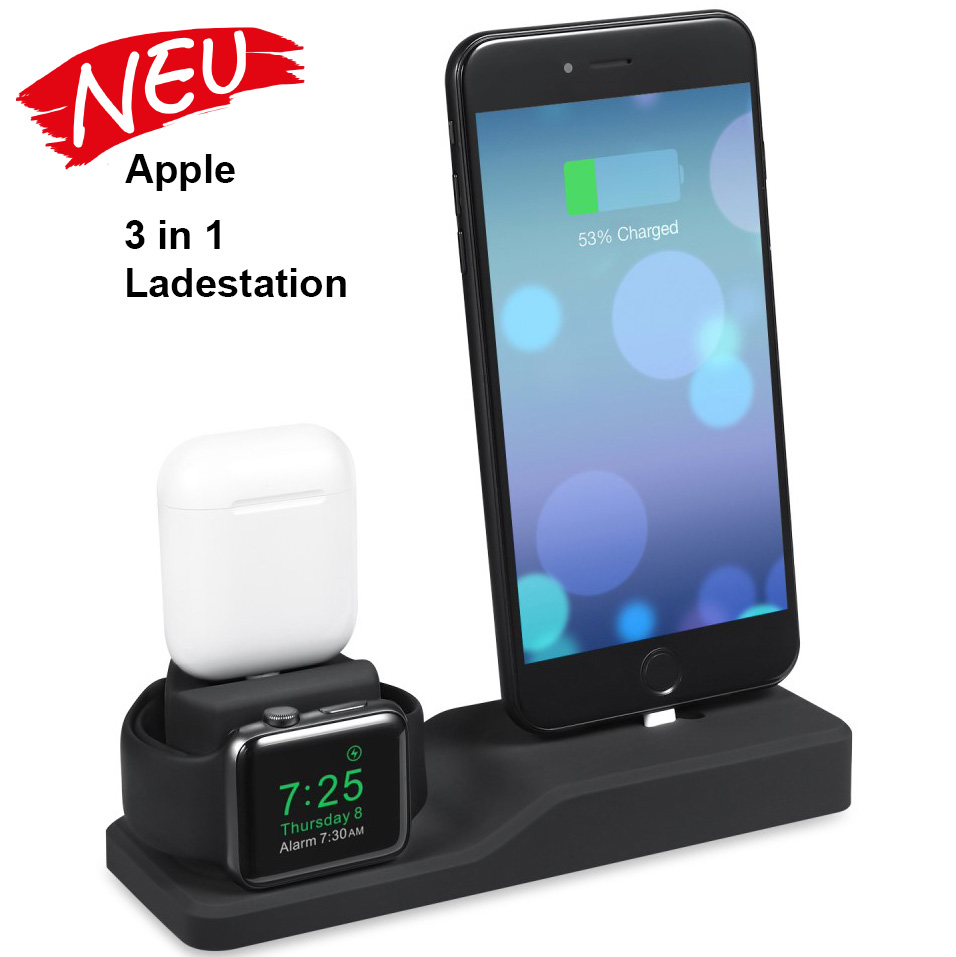 Ladestation iPhone Docking Station Design Ladegerät - schwarz