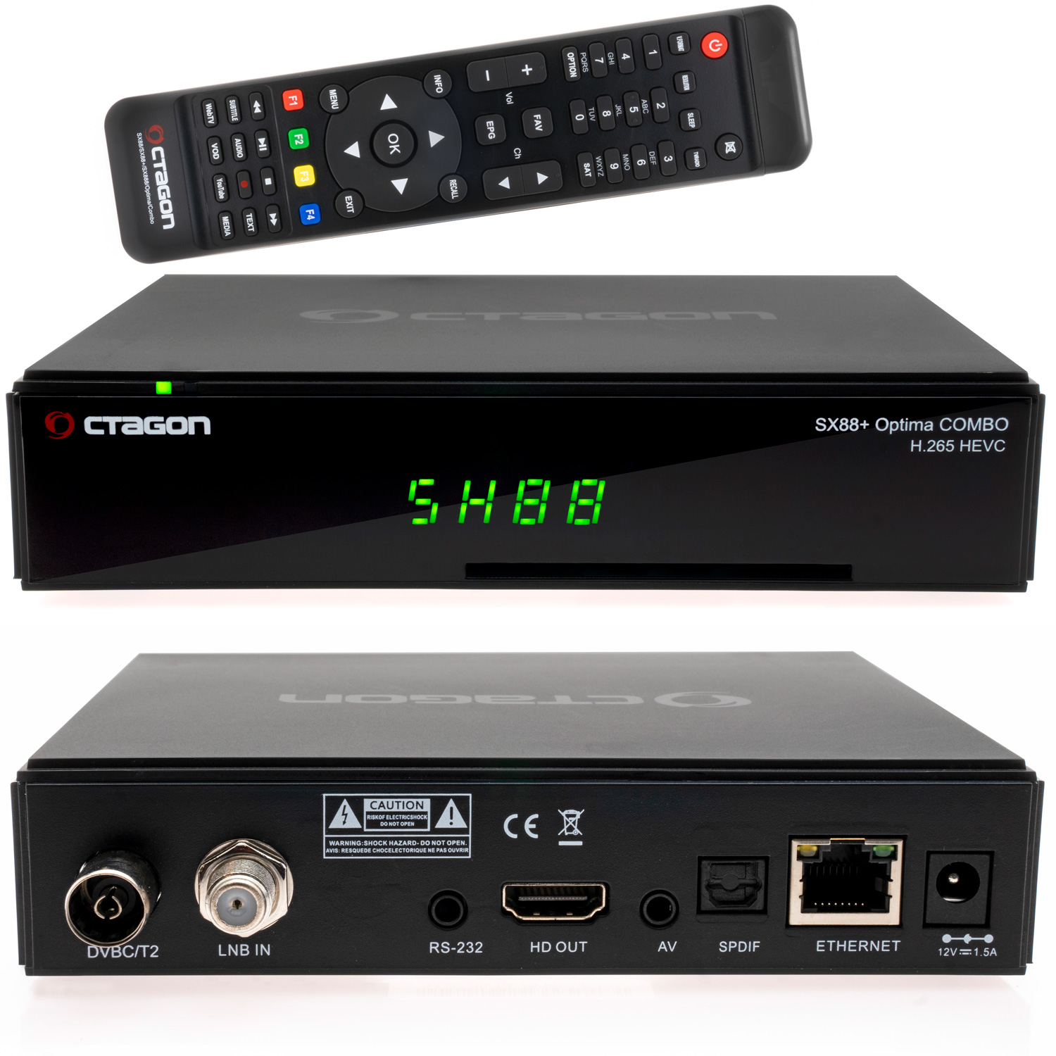 Octagon SX88+ PLUS H265 Multistream HD Satelliten Receiver