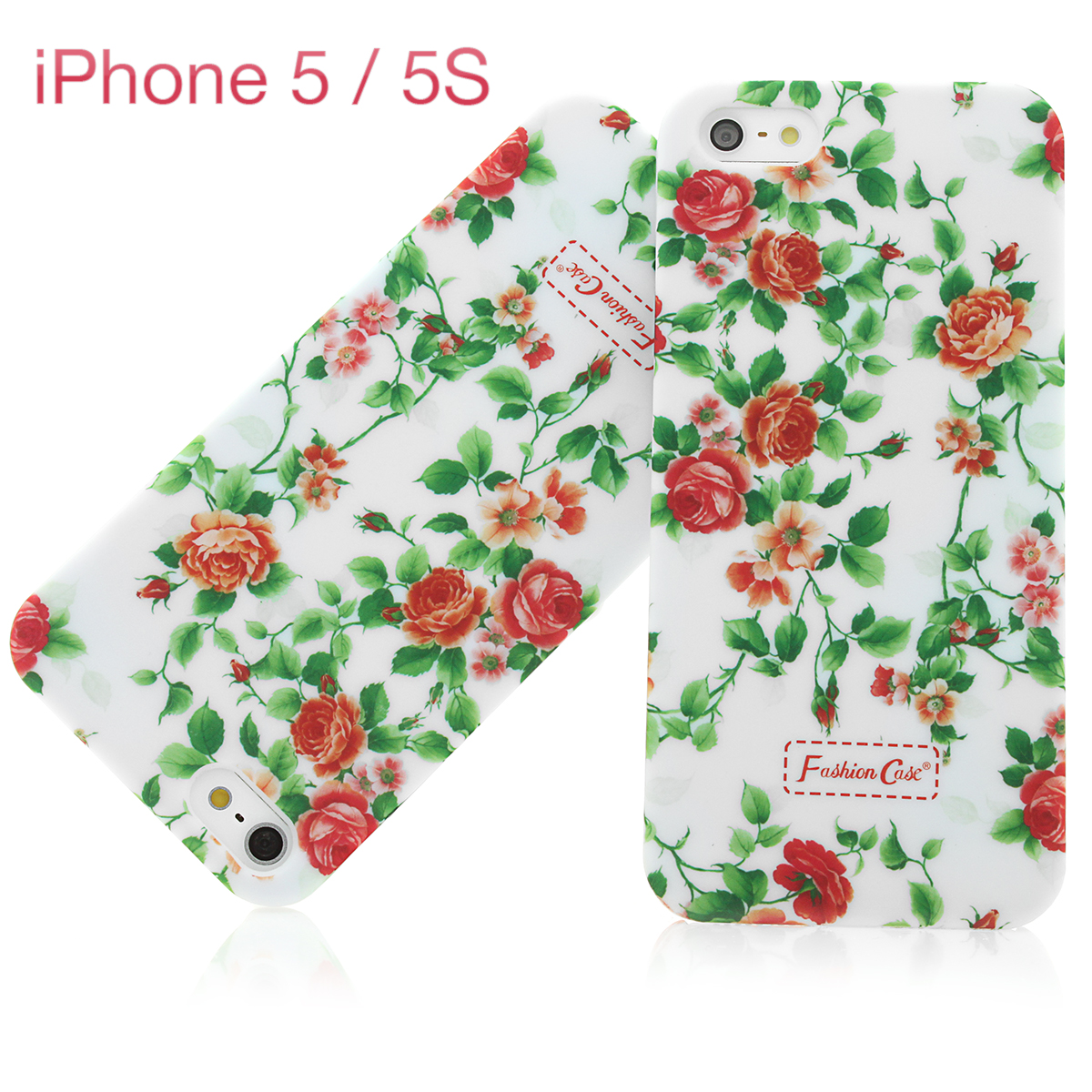 iPhone 5 TPU Silikon Handyhülle Bumper Case Handytasche Blumen