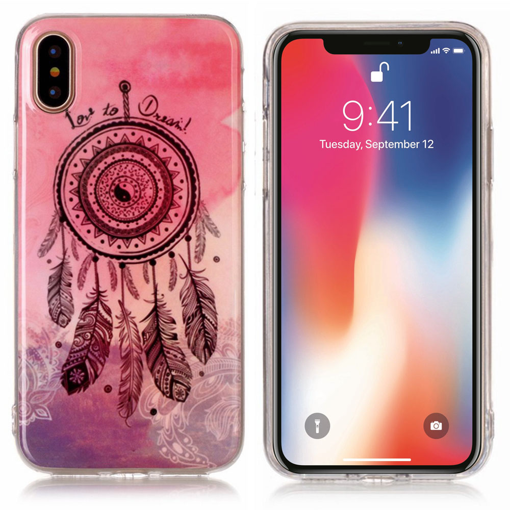 TPU Schutzhülle Bumper Case für iPhone X - Design Motiv Traumfänger