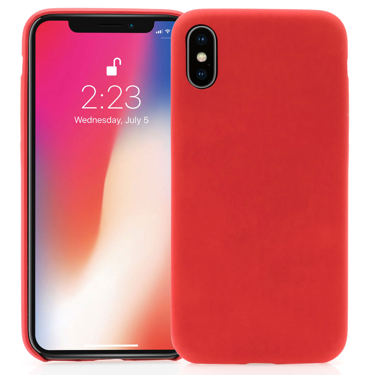 Farbveränderungs Hülle TPU Silikon Case - iPhone X - rot