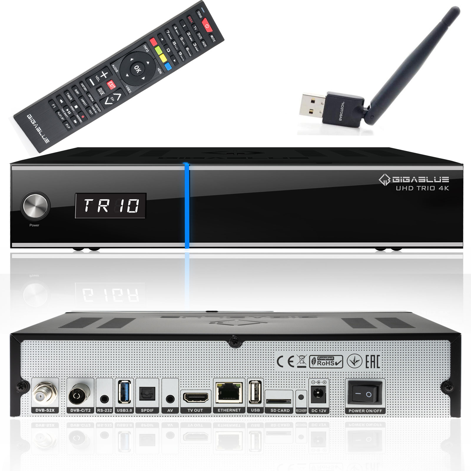 Gigablue UHD Trio 4K Box SAT-Receiver DVB-S2x DVB-C2 DVB-T2