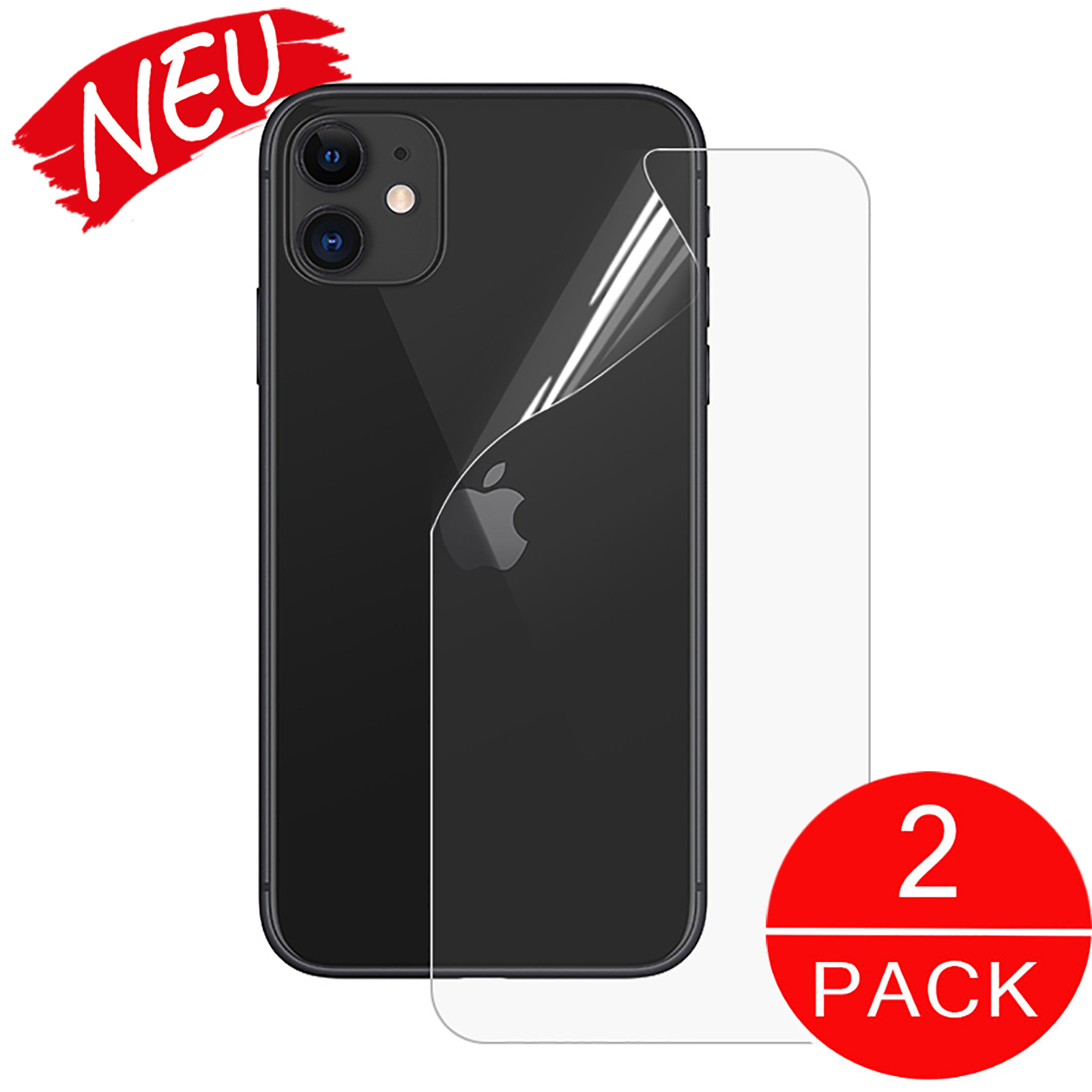 Hydrogel Schutzfolie Handy Rückseite Backcover iPhone11