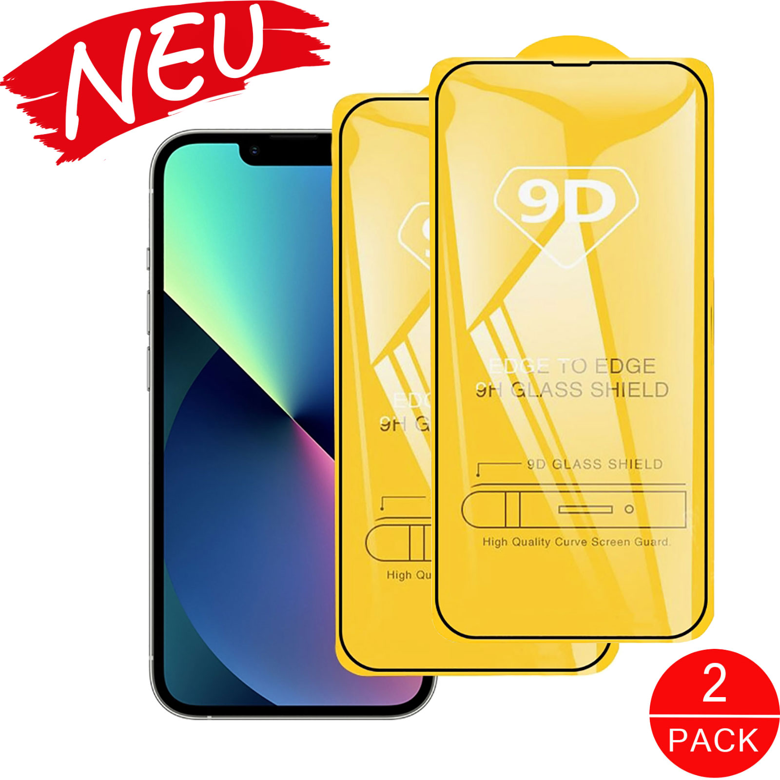 Apple iPhone 14- 3D 0.26mm 9H Schutzglas echt Glas