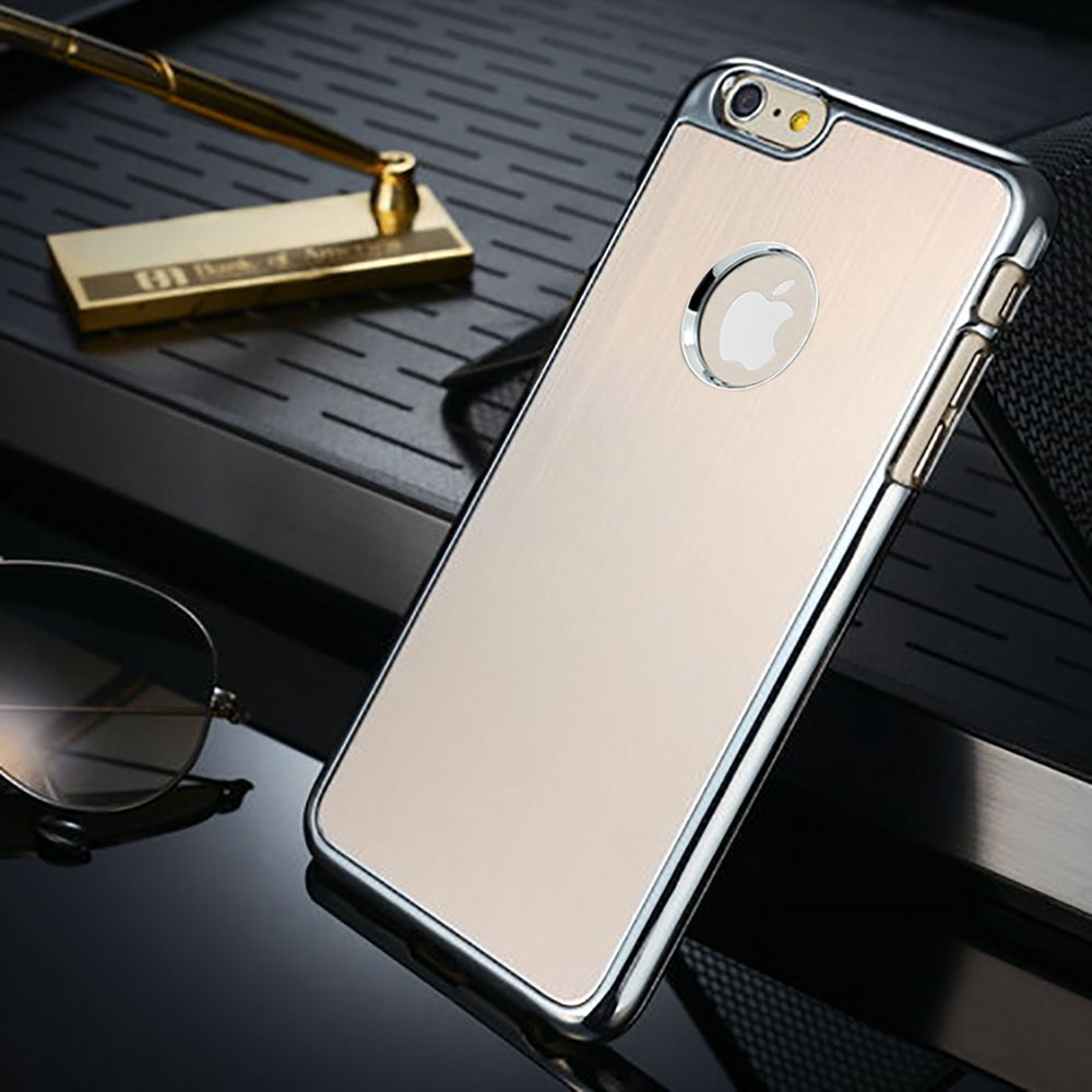 iPhone 6 Plus Alu Schutzhülle gebürstet - gold 