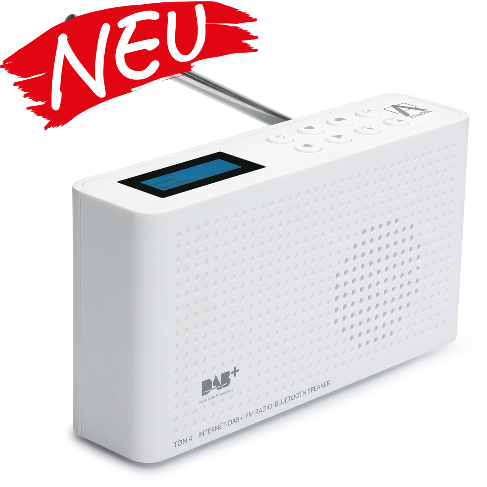 Anadol IDR-1 Internet Radio / DAB+ / FM-UKW / Bluetooth Lautsprecher WLAN - weiß