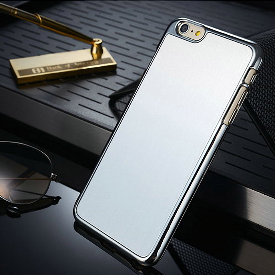iPhone 6 Plus Alu Schutzhülle gebürstet - silber 